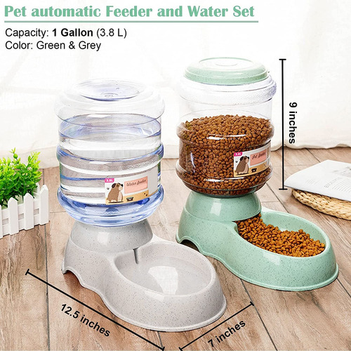 Imagen 4 de 5 de Alimentador Automático Para Perros Y Dispensador De Agua...