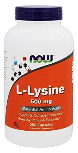 L Lysina 500 Mg Aminoacido Esencial 250 Cap X 2 Und
