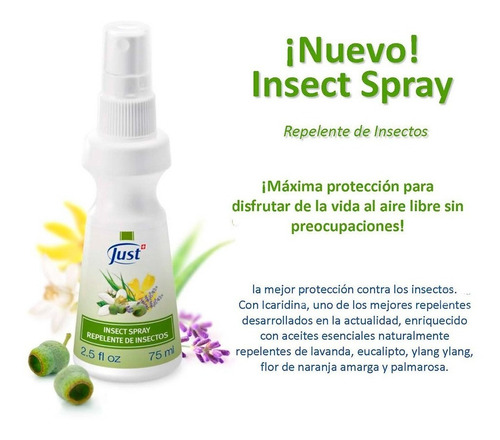 Imagen 6 de 7 de Insect Spray Natural Swiss Just Original Envío Gratis