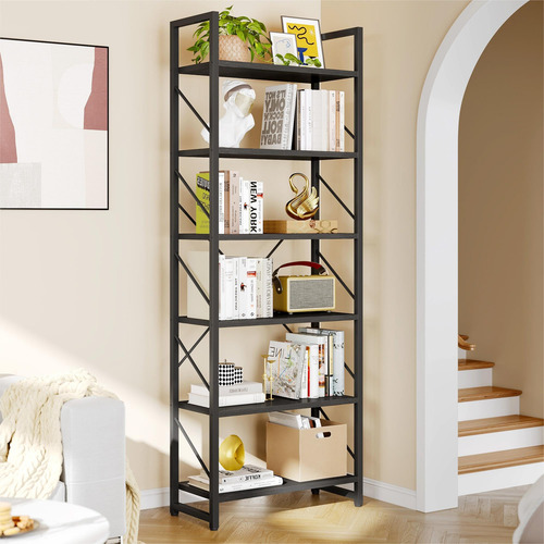 Yitahome Estantería Alta Moderna Para Libros De 6 Niveles Color