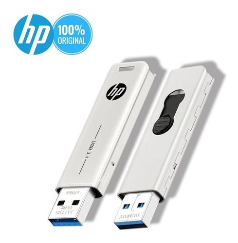 Pendrive Hp 32gb X796w Metal Capless Usb 3.1 100% Original