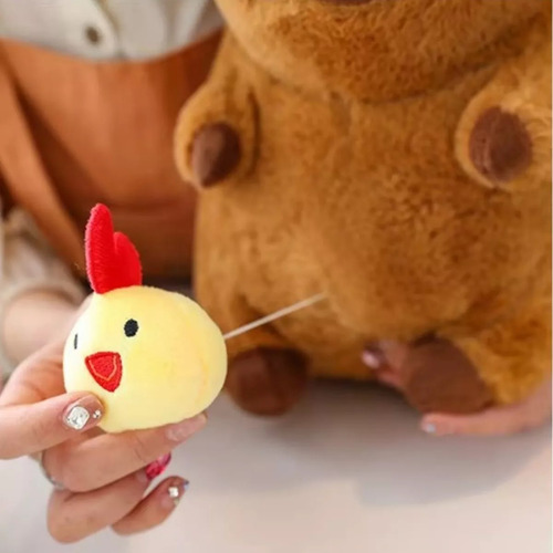 Peluche Capybara Vibracion Carpincho Moco Gallo Grande Gallo