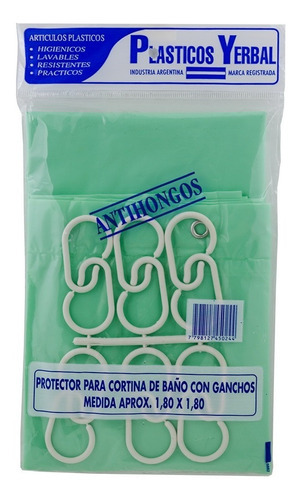 Protector Para Cortina De Baño Con Ganchos 1.80 X 1.80 Mts