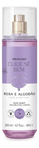 Perfume Cuide-se Bem Rosa E Algodão Body Splash O Boticário