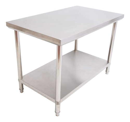 Mesa Inox Tampo Duplo 180x70 1,80m Zepper Zpm2t1800