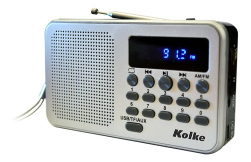 Radio Kolke Kpr364 Am/fm Usb Batería Recargable Display Led