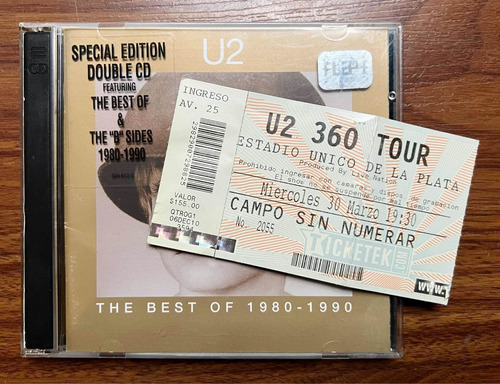 U2 The Best Of 1980-1990 Ed. Especial 2 Cds 98 + Entrada Arg