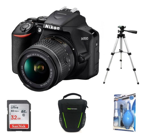 Camara Nikon D3500 18-55 +32gb+bolso+tripode+kit De Limpieza