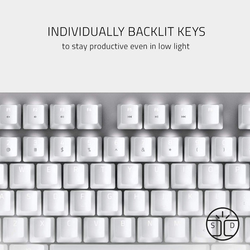 Imagen 2 de 7 de Teclado Mecanico Blackwidow Lite Mercury Blanco Orange Switc