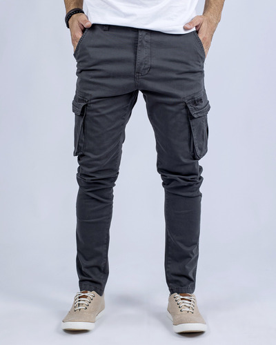 Pantalón Cargo Para Hombre Ufo Noah Gris Súper Oferta