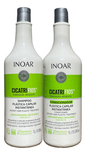 Inoar Kit Shampoo + Condicionador Cicatrifios 2x1 Litro