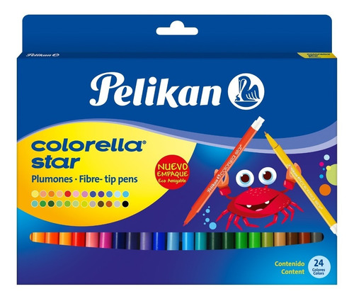 Plumones Colorella Star Pelikan X 24 Uds