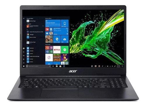 Notebook Acer Aspire 1 A115-31 negra 15.6", Intel Celeron N4000  4GB de RAM 64GB SSD, Intel UHD Graphics 600 1366x768px Windows 10 Home