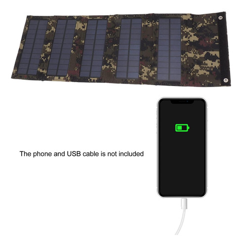 Bolsa De Panel Solar Portátil De 50w, Caja De Panel Solar De