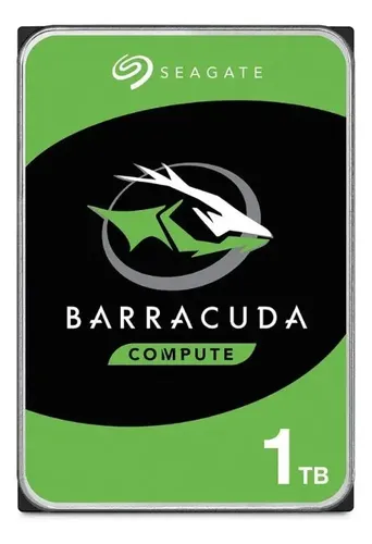 Disco rígido Seagate de 1 TB Sata 3 Barracuda 7200 Rpm 64 MB, cor prata