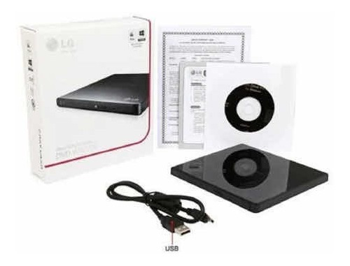 Imagem 3 de 3 de Gravador E Leitor Cd/dvd Externo LG Gp65nb60 Ultra Slim Novo