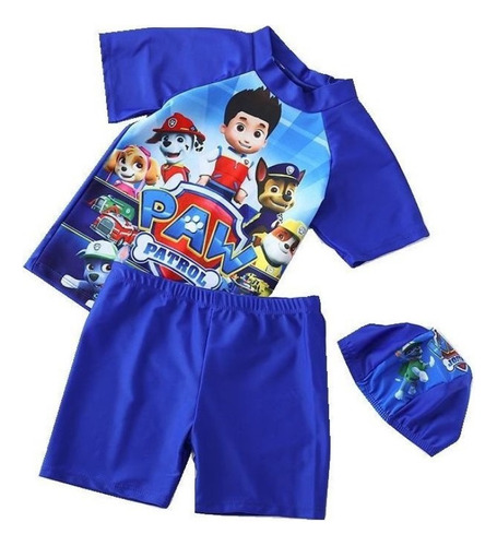 Bañador Infantil Paw Patrol Con Gorro De Baño