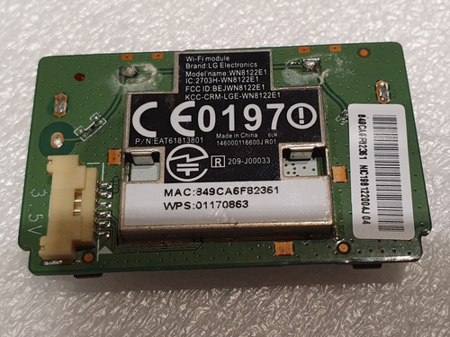 Modulo Wifi LG 47ln5700 Wn8122e1 Original