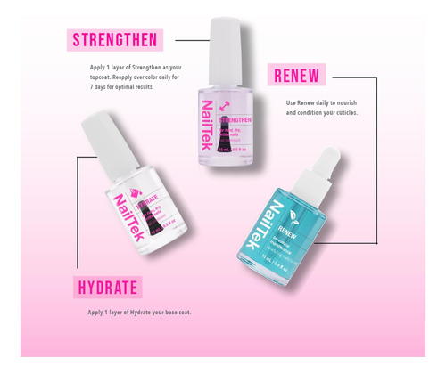 Kit De Terapia De Uñas Tek: Reparación De Uñas Para Uñas Y