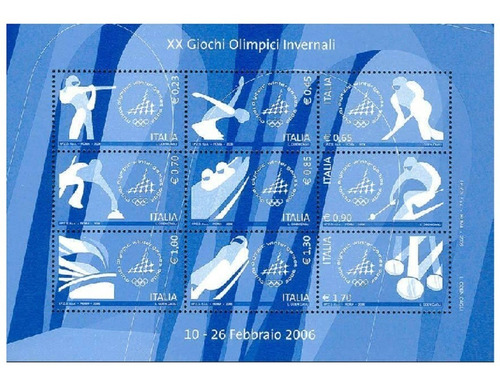 Serie Estampillas 2006 Giochi  Olimpici Invernali  Italia 