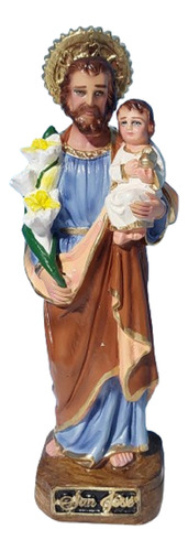 Figura Religiosa San José Y Niño Jesús (23cm) Envío Gratis