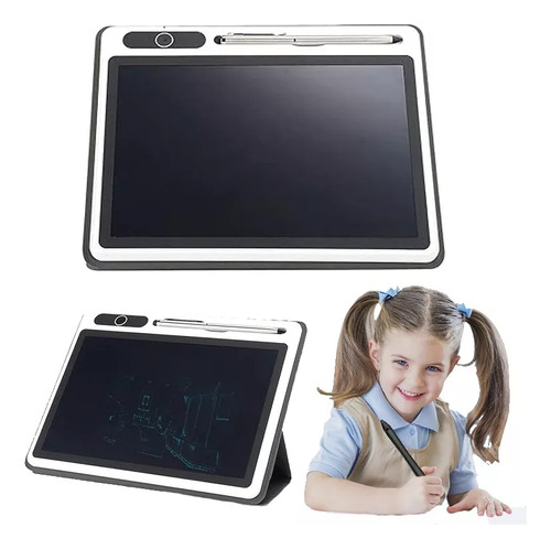 Tableta Escritura Lcd-tablero De Dibujo 9 Pulgadas Para Niño Color Negro