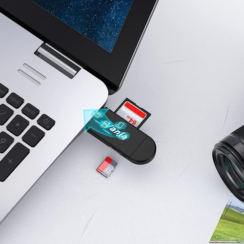Adaptador Tipo C Micro Usb Y Usb 2.0, Lector Portátil De Tar