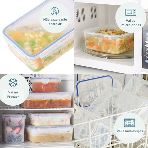 Pote para alimentos hermético Lock locknlock dispenser HPL500 mantimentos grande ração 7L
