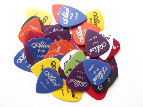 Pack 100 Uñetas Distintas Medidas Guitarra Y Bajo