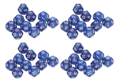 Dice For Teaching, 40 Unidades, Números Poliédricos Transpar