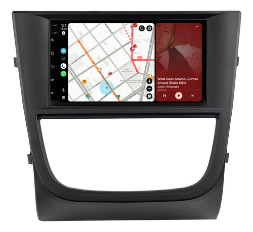Multimidia Saveiro G5 2008/2012 Android 13 Carplay 64gb 7p
