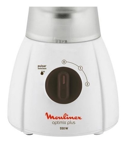 Imagen 2 de 6 de Licuadora Moulinex Optimix Plus LM2701 2 L blanca con jarra de plástico 220V