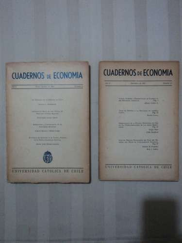 (2) Revistas: Cuadernos De Economía, C / U A $ 8.900.