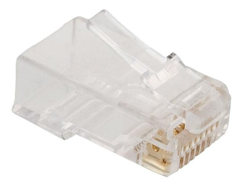 Plug Rj45 8 Contactos Cat 5e P/ Cable Redondo Plug Steren