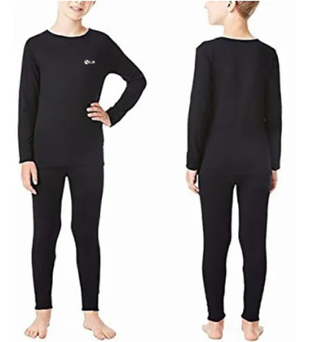 Imagen 4 de 5 de Conjunto Térmico Niños Camiseta + Pantalon 4 -12 Años. Nieve