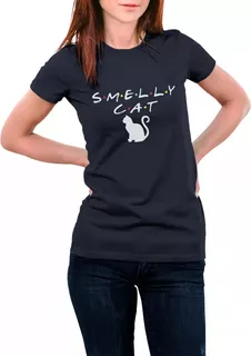 Camiseta Feminina Baby Look Smelly Cat Friends Serie Gato Fã