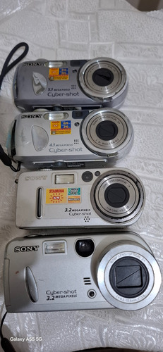 Camera Fot Dig Kit C 4 Pcs Sony Dsc P.93.73.52.p 7 C/ Defeit Prateado