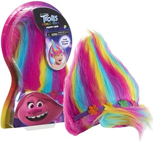 Peluca De Pelo Arcoíris Multicolor Dreamworks Trolls