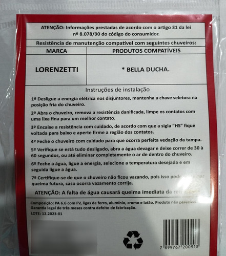 Resistência Chuveiro Ducha De 220v 68000w E Compativel