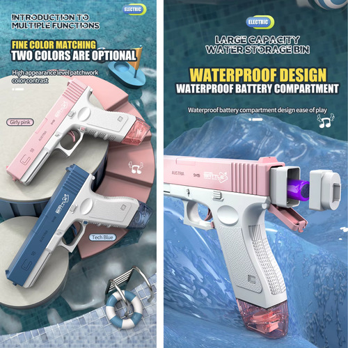 Glock 18 Juguete Lanzador Agua Pistola Automatica Playa Tikt