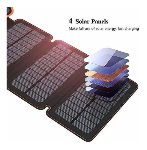 Solar 25000mah Hiluckey Energia Portatil Acampar 4 Panele