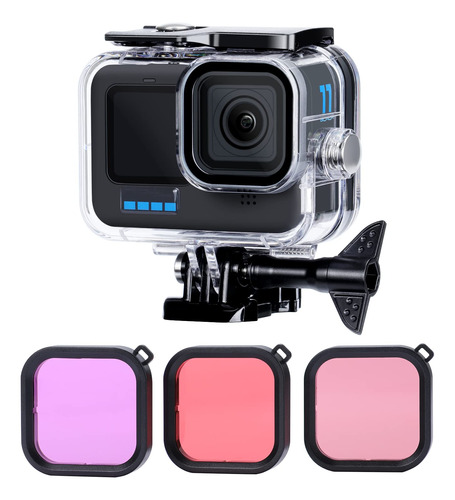 Seasky Carcasa Impermeable Buceo 3 Filtro Para Gopro Hero 11