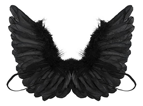 Disfraces De Bebé - Black Angel Wings Angels Costume With El
