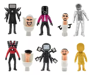 10 Figuras Juguetes Terror Taza Wc Skibidi Toilet