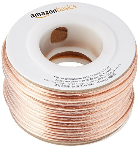 Cable De Altavoz De Calibre 16 Amazonbasics - 50 Pies