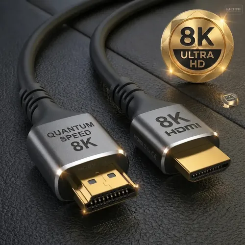Cabo Hdmi 2.1 8k Gold Ultra Hd Compatível Com Ps5 Xbox Series X/s...