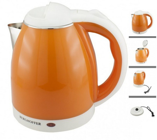 Hervidor De Agua Eléctrico 2lt Tetera Acero Inoxidable Cafet