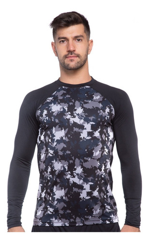 Remera Termica Sublimada Manga Larga Camuflada Yakka