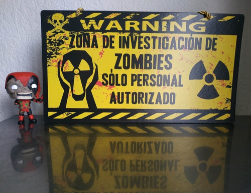 Letrero Decorativo Zona De Investigación De Zombies