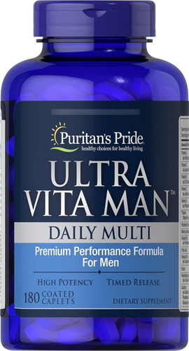 Puritans Pride Ultra Vita Man Time Release, 180 Unidades